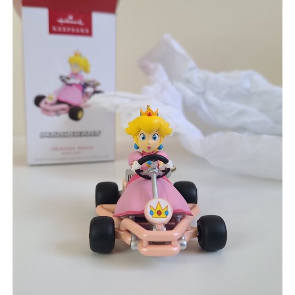 Hallmark Other - Hallmark Keepsake Princess Peach Mario Kart Ornament Pink & Yellow 2025